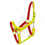Ohlávka Basic Maxi - Barva popruhu Basic: neonově žlutá, Barva podšití Basic: červená