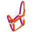 Ohlávka Basic Maxi - Barva popruhu Basic: neonově oranžová, Barva podšití Basic: růžová
